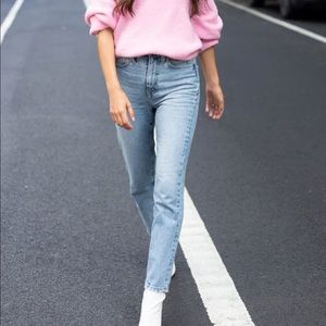 Something navy ankle cigarette jean